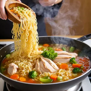 Рецепт Куриный суп с лапшой и зеленью - Приготовление лапши