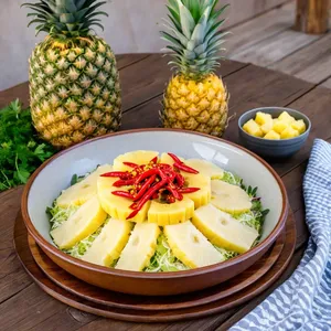 Рецепт Квашеная капуста с ананасом и перцем чили - Подача