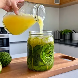 Рецепт Квашеная капуста с фейхоа и имбирём - Закладка в банку