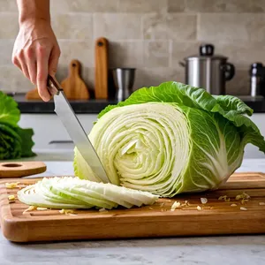 Рецепт Квашеная капуста с манго и куркумой - Подготовка капусты