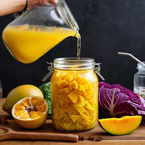 Рецепт Квашеная капуста с манго и куркумой - Заливка рассолом