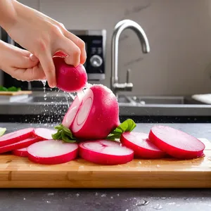 Рецепт Квашеная редька с медом и горчицей - Подготовка редьки