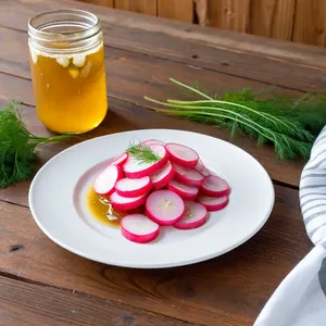 Рецепт Квашеная редька с медом и горчицей - Подача закуски