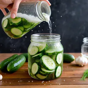 Рецепт Квашеные огурцы с хреном и чесноком - Заливка рассолом