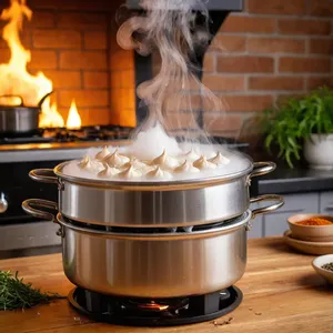 Рецепт Манты с курагой и говядиной - Приготовление на пару