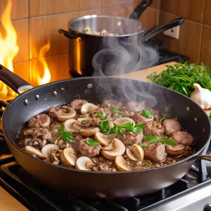 Рецепт Манты с шампиньонами и свининой - Приготовление начинки