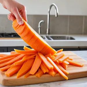 Рецепт Маринованная морковь с медом и имбирем - Подготовка моркови