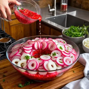 Рецепт Маринованная редька с медом и горчицей - Смешивание ингредиентов