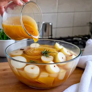 Рецепт Маринованная репа с яблоком и розмарином - Заливка маринадом