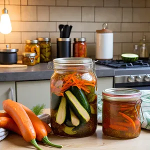 Рецепт Маринованные кабачки с морковью и перцем чили - Маринование