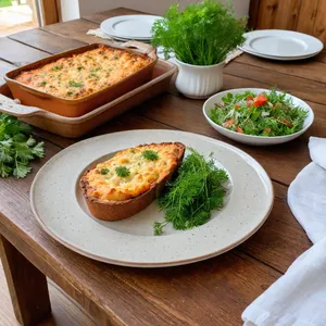 Рецепт Мясная запеканка с баклажанами и адыгейским сыром - Подача