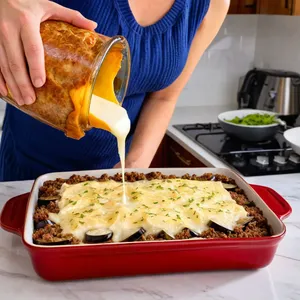 Рецепт Мясная запеканка с баклажанами и бри - Сборка запеканки