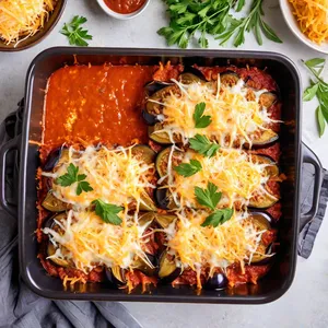 Рецепт Мясная запеканка с баклажанами и чеддером - Сборка запеканки
