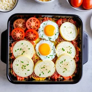 Рецепт Мясная запеканка с баклажанами и эдамером - Сборка запеканки