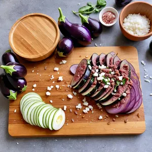 Рецепт Мясная запеканка с баклажанами и горгонзолой - Подготовка ингредиентов