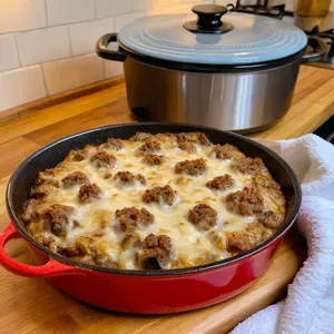 Рецепт Мясная запеканка с баклажанами и горгонзолой - Запекание