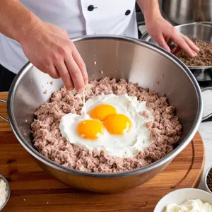 Рецепт Мясная запеканка с болгарским перцем и сулугуни - Приготовление основы для запеканки