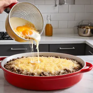 Рецепт Мясная запеканка с шампиньонами и эмменталем - Подготовка запеканки