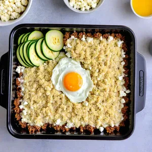 Рецепт Мясная запеканка с цукини и фетой - Сборка запеканки