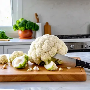 Рецепт Мясная запеканка с цветной капустой и гаудой - Подготовка овощей и лука