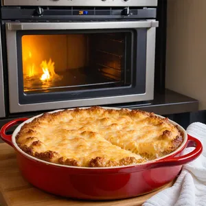 Рецепт Мясная запеканка с цветной капустой и гаудой - Запекание