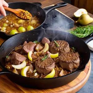 Рецепт Мясной пирог с бараниной и грушей - Подготовка начинки