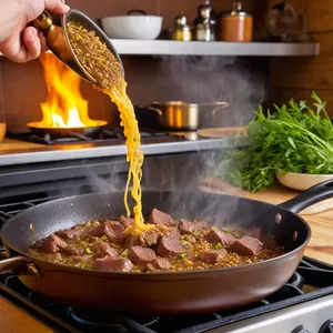 Рецепт Мясной пирог с говядиной и горчицей - Приготовление начинки