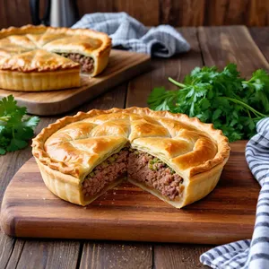 Рецепт Мясной пирог с капустой и фаршем - Подача