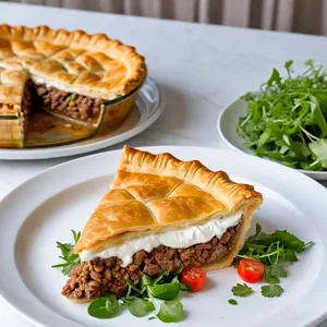 Рецепт Мясной пирог с картофелем и зеленью - Подача