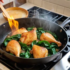 Рецепт Мясной пирог с курицей и шпинатом - Приготовление начинки