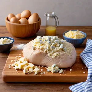 Рецепт Мясной пирог с курицей и сыром дор блю - Подготовка ингредиентов