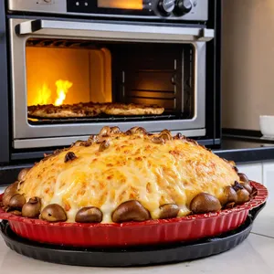 Рецепт Мясные корзинки с грибами и сыром - Запекание