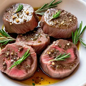 Рецепт Мясные медальоны с хрустящим шпиком и трюфельным маслом - Маринование медальонов