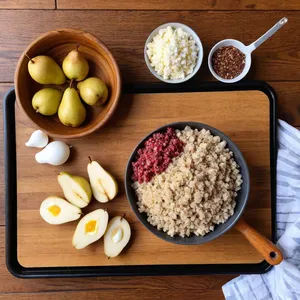 Рецепт Мясные шарики с горгонзолой и грушей - Подготовка ингредиентов