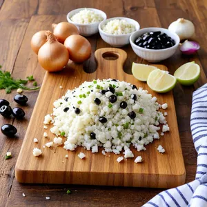 Рецепт Мясные цветы с фетой и оливками - Подготовка ингредиентов