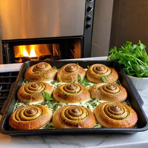 Рецепт Мясные улитки с чесночным кремом и зеленью - Запекание мясных улиток