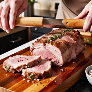 Рецепт Мясные веерки с айвовым чатни и мускатным орехом - Подготовка мяса и маринад