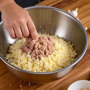 Рецепт Мясные веерки с ананасовым чатни и карри - Подготовка основы для веерков
