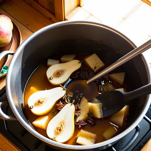 Рецепт Мясные веерки с грушевым чатни и эстрагоном - Приготовление грушевого чатни
