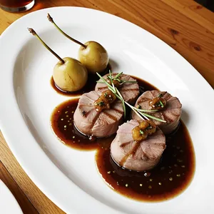 Рецепт Мясные веерки с грушевым чатни и эстрагоном - Сборка и подача блюда