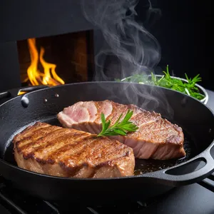 Рецепт Мясные веерки с инжирным чатни и бальзамиком - Обжарка мясных веерков
