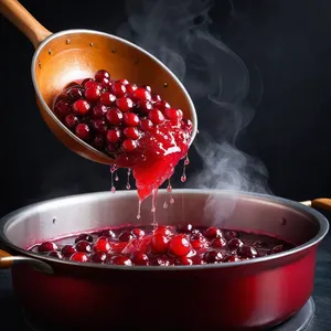 Рецепт Мясные веерки с клюквенным чатни и имбирем - Приготовление клюквенного чатни