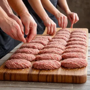Рецепт Мясные веерки с клюквенным чатни и имбирем - Формирование веерков