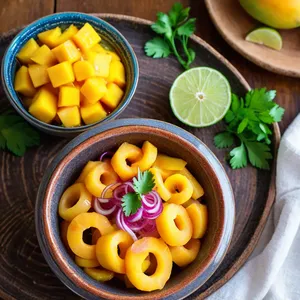 Рецепт Мясные веерки с манговым чатни и лаймом - Приготовление мангового чатни