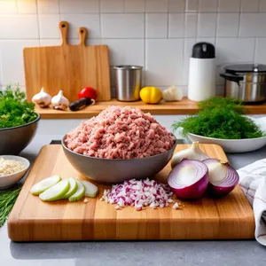 Рецепт Мясные звездочки с горчичным соусом и копченой паприкой - Подготовка ингредиентов