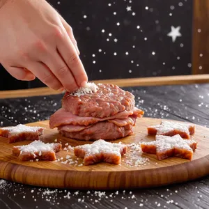 Рецепт Мясные звездочки с горчичным соусом и копченой паприкой - Формирование звездочек