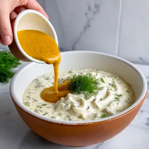 Рецепт Мясные звездочки с горчичным соусом и копченой паприкой - Приготовление горчичного соуса