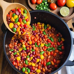 Рецепт Минестроне с радужной фасолью и капустой кале - Добавление основных ингредиентов