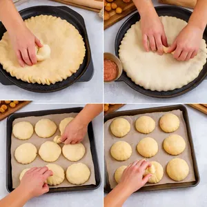 Рецепт Мини-пирожки с беконом и картофелем - Формирование пирожков