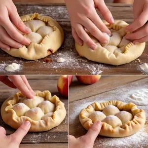Рецепт Мини-пирожки с яблоком и корицей - Формирование пирожков